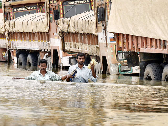 Flood affected areas of Mudichur