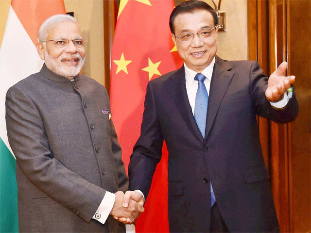 PM Modi with his Chinese counterpart