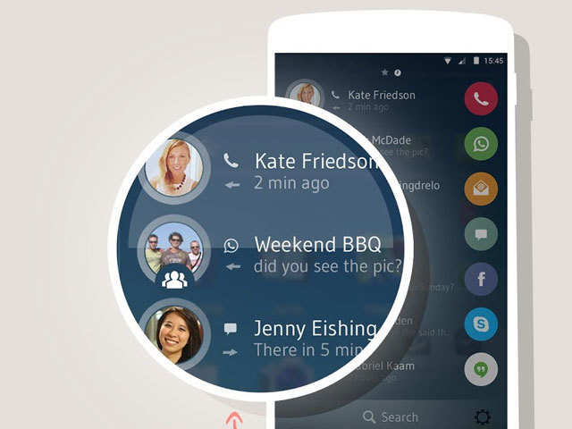 Drupe brings all the ways you can contact someone into your phonebook