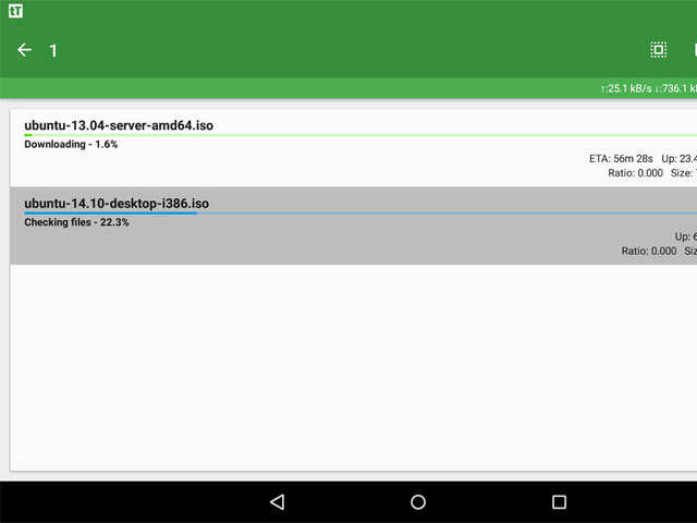 tTorrent allows you to find and download torrents with your phone
