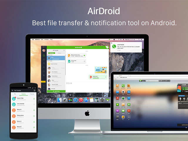 AirDroid makes it simple to share files between Android and your computer