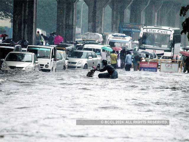 Flooded road in Chennai
