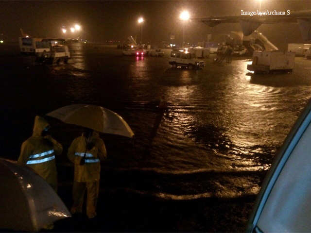 Flooded airport