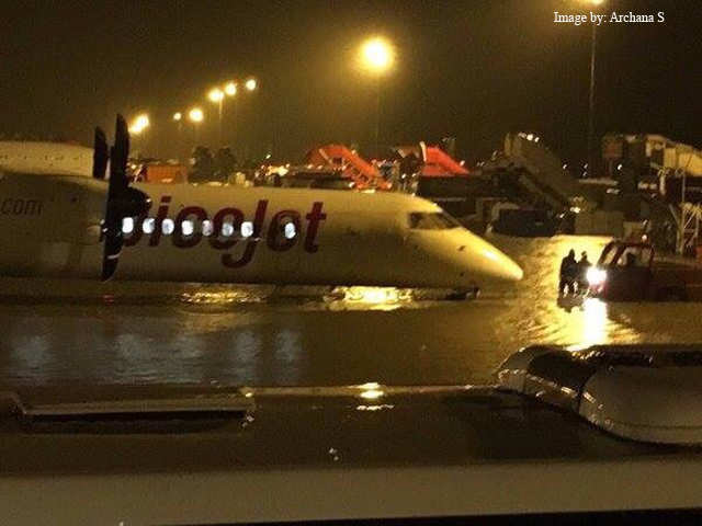 Inundated airport