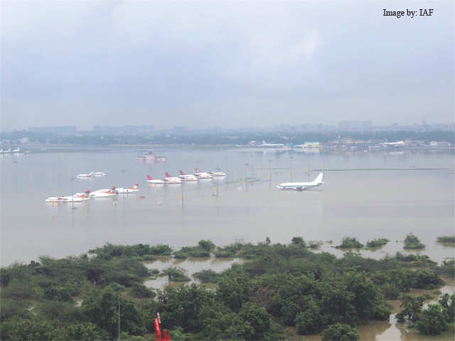 Non-stop rain grounds Chennai airport