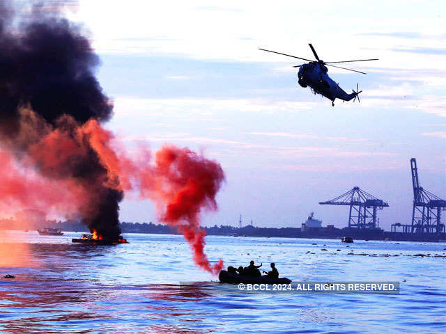 Rehearsal of Indian Navy's operational demonstration exercise