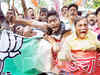 BJP workers protests in Assam against Congress government