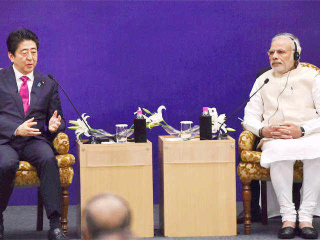 PM Modi with his Japanese counterpart