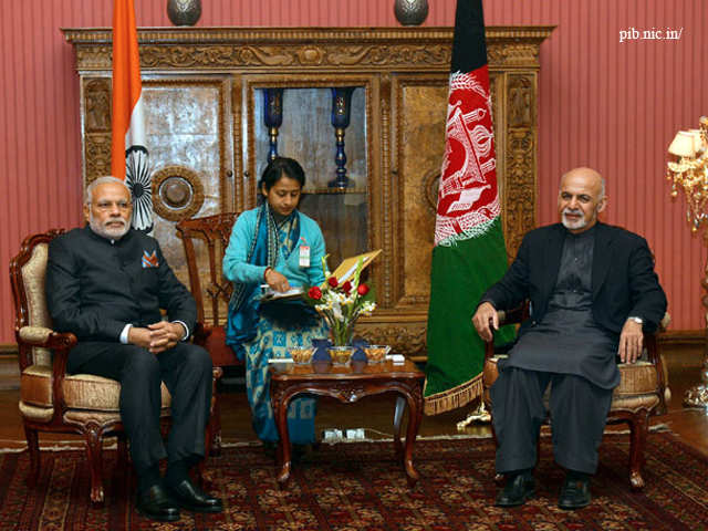 PM Modi in tete-a-tete with Ashraf Ghani