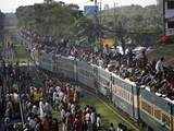 An over-crowded train in Dhaka