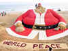 Artist Sudarsan Pattnaik's sand Santa in Limca Book of World Records