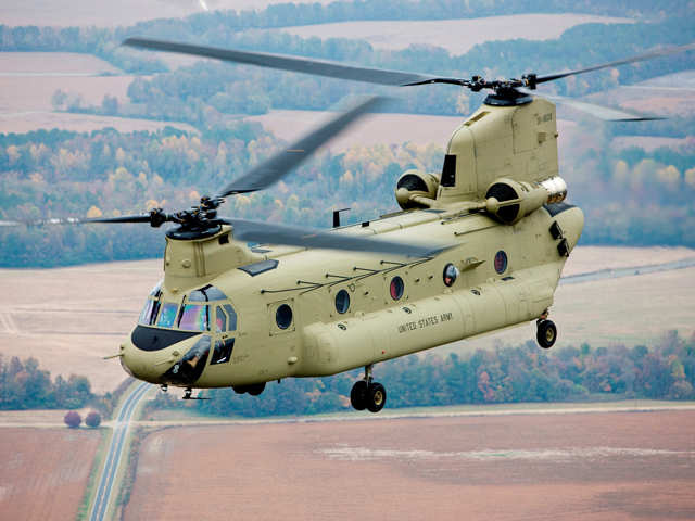 Watch: Chinook heavy-lift chopper in action