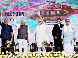 PM Narendra Modi lays foundation stone of HAL's helicopter facility