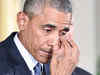 US President Barack Obama weeps as he unveils gun control measures