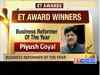 ET Awards 2015 : Piyush Goyal Receives Business Reformer Award