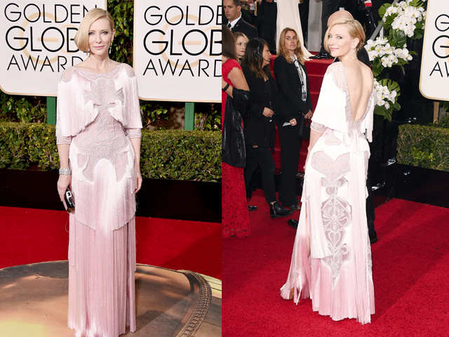 Cate Blanchett in an ombre pink mashup