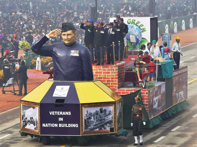 Ex-servicemen tableau instead of a parade