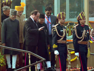 French President Francois Hollande on 3-day visit to India