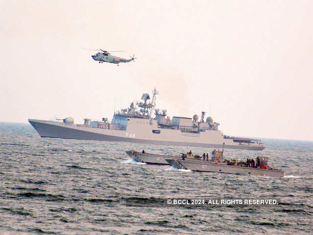 Navy personnel give operational demo