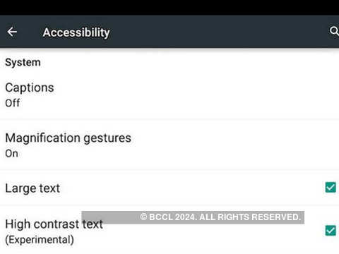 How to make text easier to read with High-contrast text in Android 12