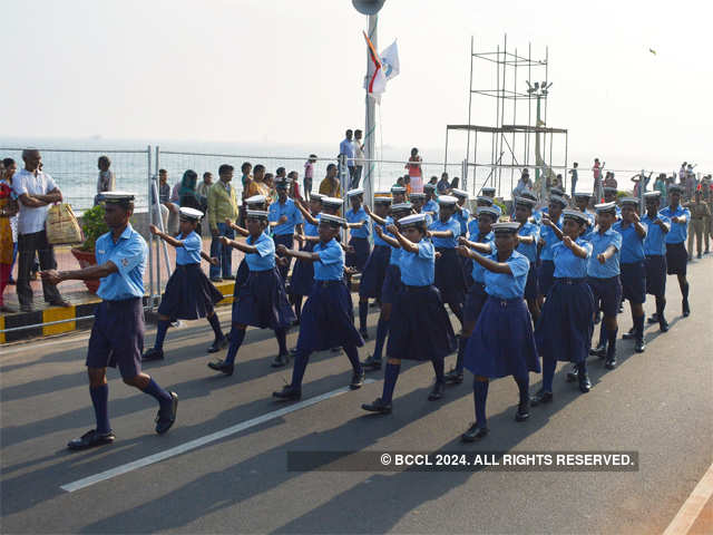 Students and Naval personnel