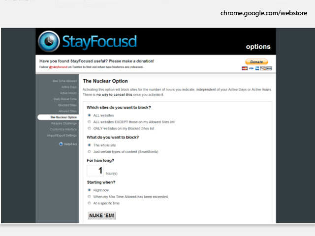 stayfocused across browsers