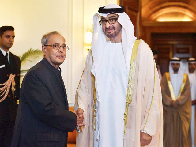 President Mukherjee with Crown Prince