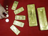 Gold bars, ingots at Taipei bank