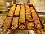 Tray of gold at jewellery shop