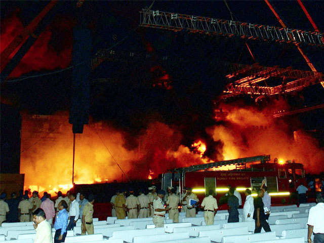 Massive fire at Make In India week