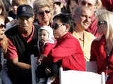 Tiger Woods with his family