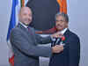 Anand Mahindra awarded by the French ambassador