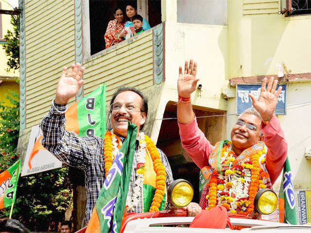 PC Sarkar Jr campaigns for BJP candidate Dilip Ghosh