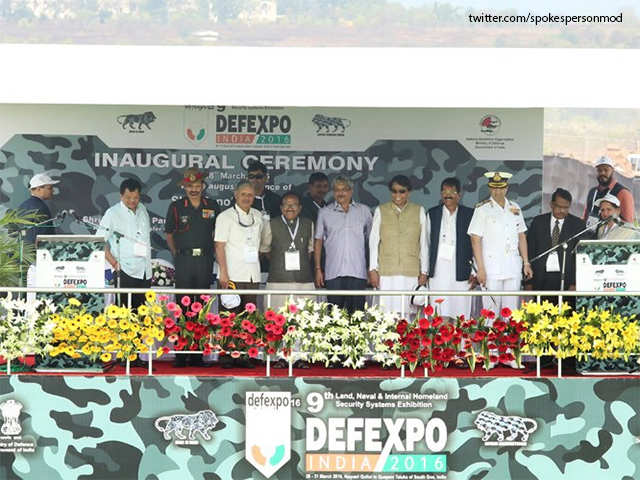 CM Parsekar at Defence Expo