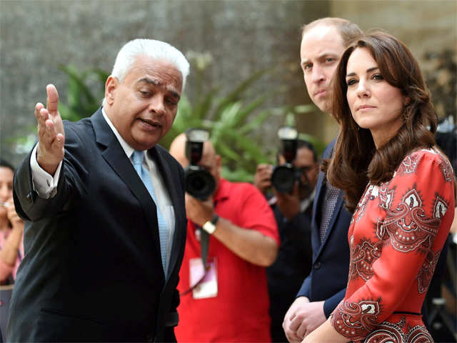 Prince William & Kate interact with Rakesh Sarna