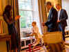 Adorable Prince George wows President Obama in pyjamas