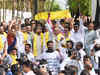 Former Maharashtra Advocate General Shreehari Aney hoists 'Vidarbha flag' in Nagpur, to intensify movement