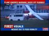 Kingfisher aircraft skids while landing