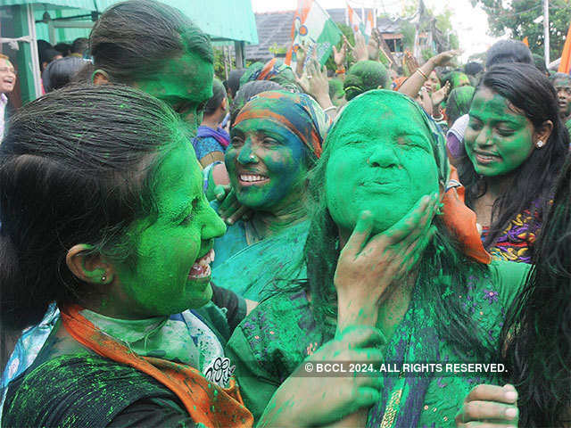 Supporters of TMC celebrate