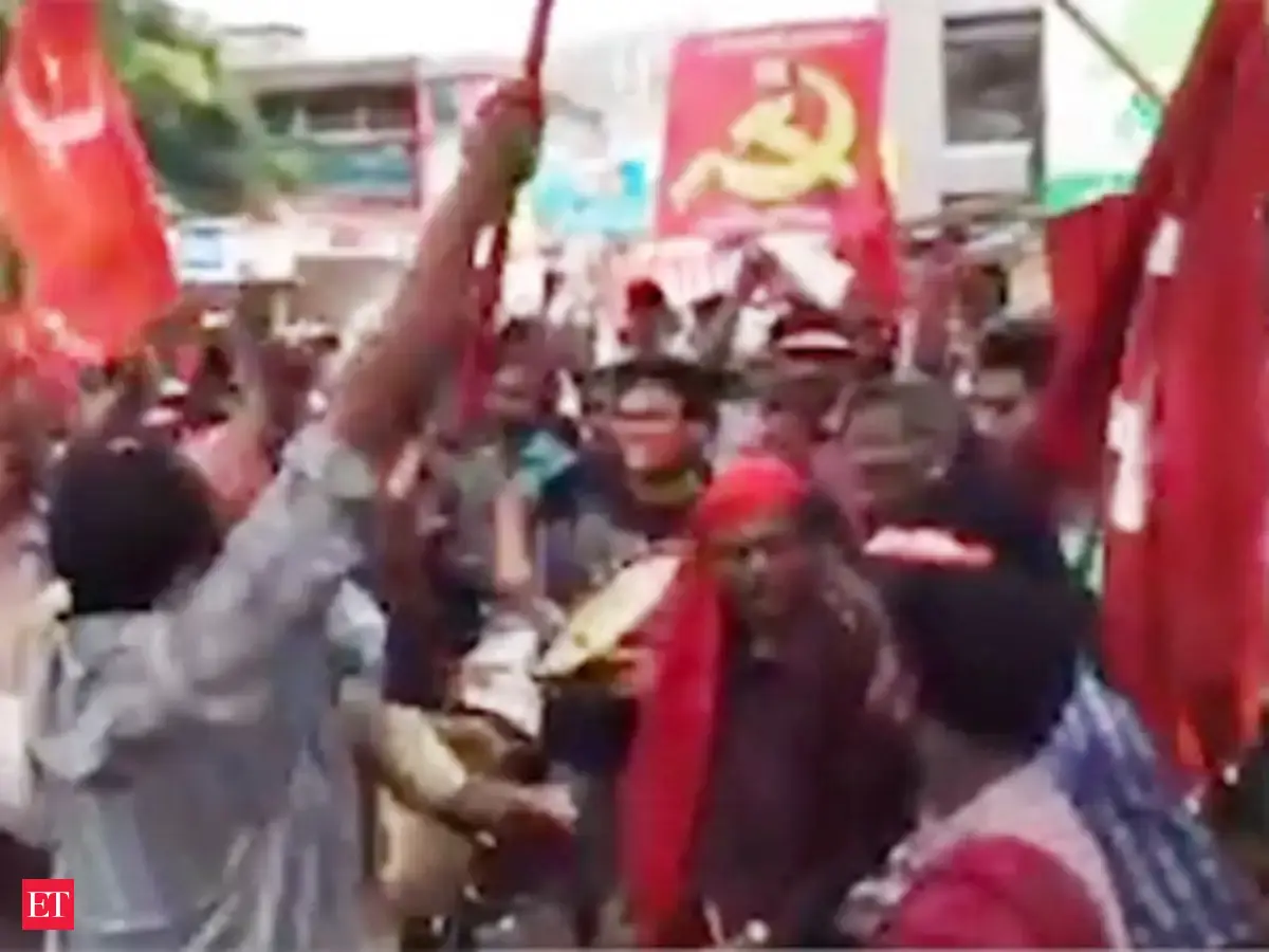 LDF workers celebrate victory in Kerala assembly polls - The Economic ...