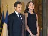 Sarkozy and Carla Bruni at Elysee Palace in Paris