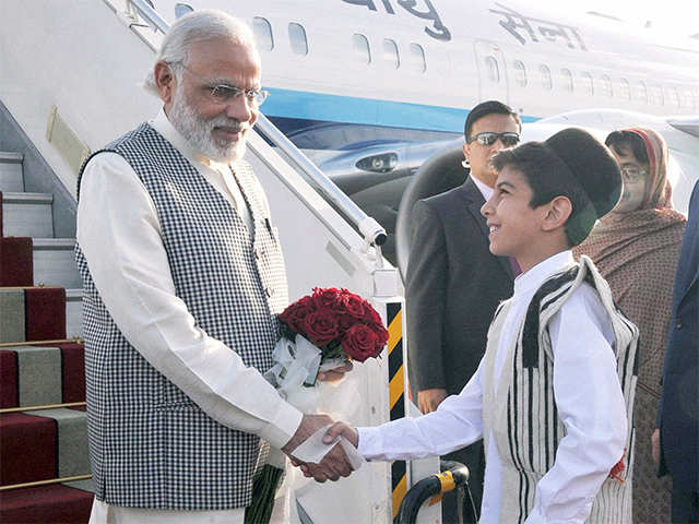 Welcomed by an Iranian child
