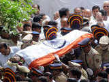 Karkare's body wrapped in the flag