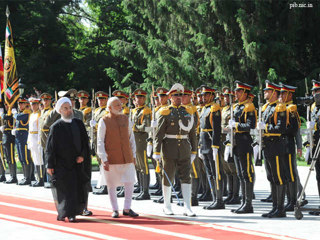 Inspecting Guard of Honour