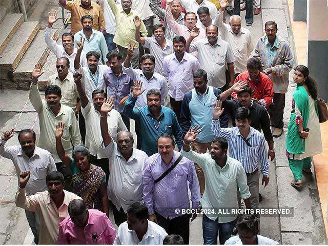 State government staff on strike