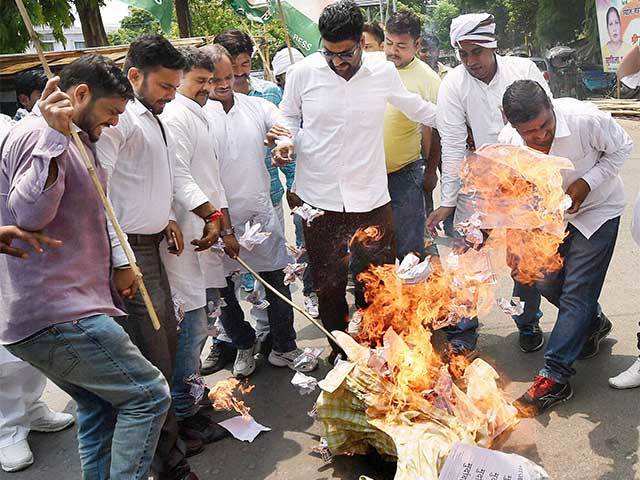 Youth Congress activists protest