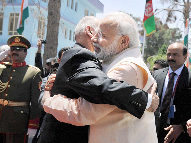 PM Modi hugs Afghan President