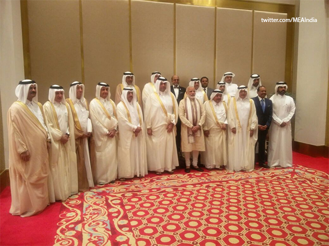 PM Modi with Qatari Business Leaders