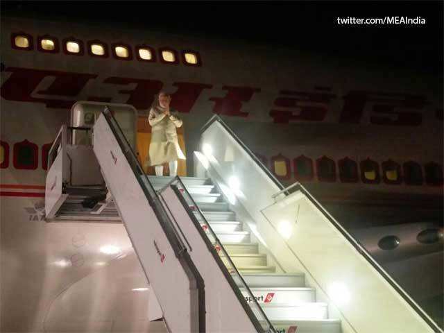 Modi's arrival in Switzerland