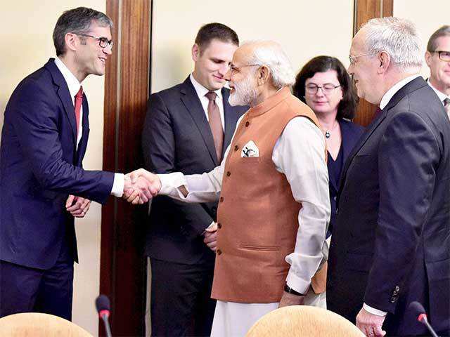 PM Modi meets Swiss delegates